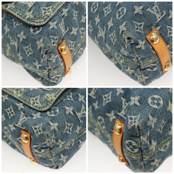 LOUIS VUITTON Monogram Denim Buggy GM Shoulder Bag Blue - Picture 16 of 16